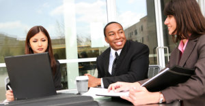 professionals having a meeting